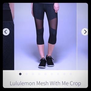Lululemon Mesh With Me Crop Size 8